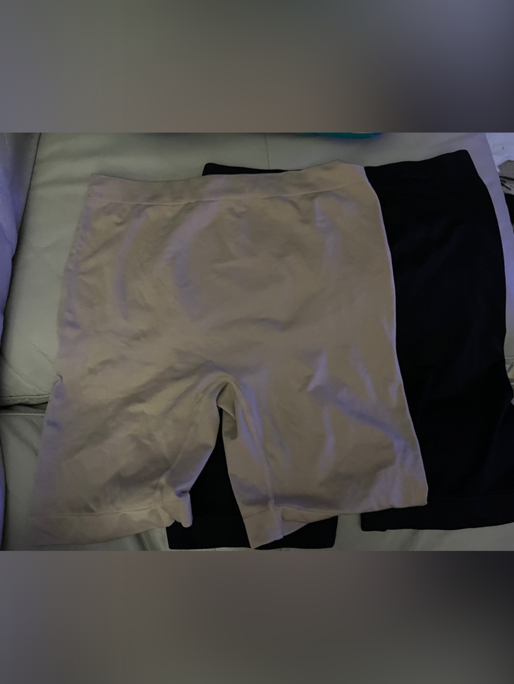 Under Where? Women's Nude and Black Shaping Shorts Set- 1X